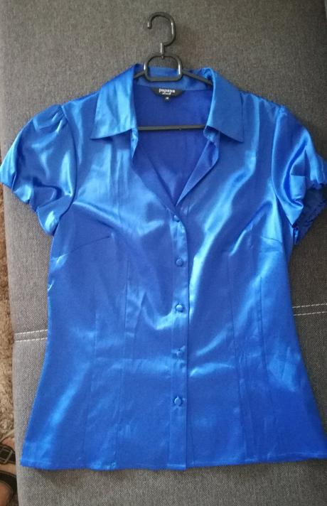 Saténová blúzka, papaya,38