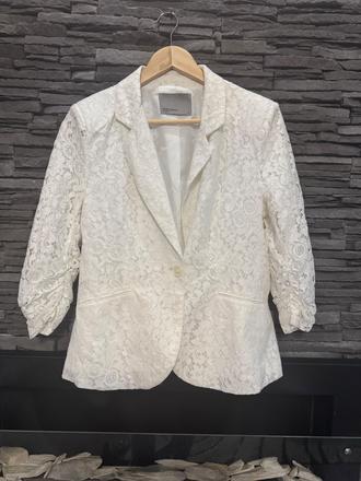 Biele čipkové sako, vero moda,38