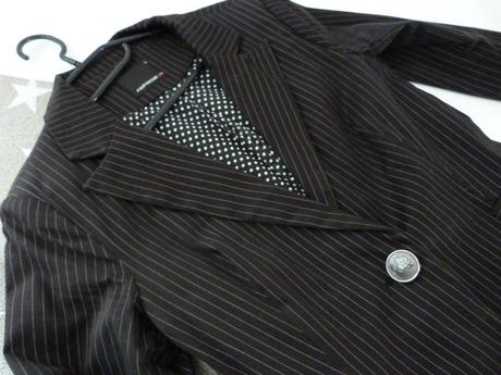 Štýlové čierne sako fishbone, fishbone,40