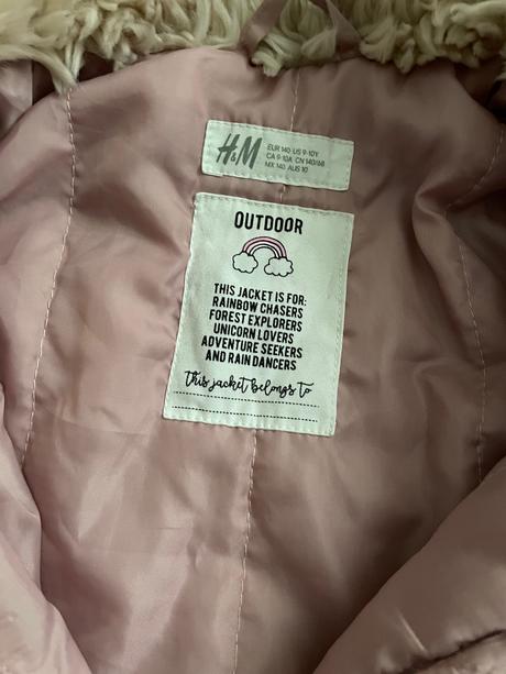 Bundička vatovaná 9-10 rokov, h&m,140