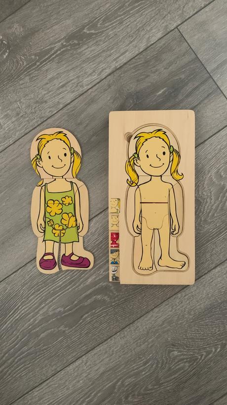 Drevené puzzle / vkladačka goki - ľudské telo, 