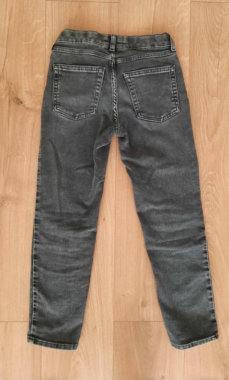 Tmavosivé rifle slim fit, h&m,140