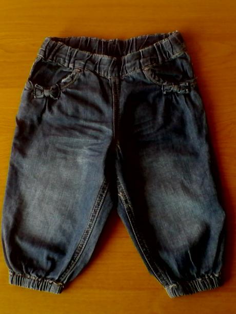 2x oblečené tenké rifle, h&m,74