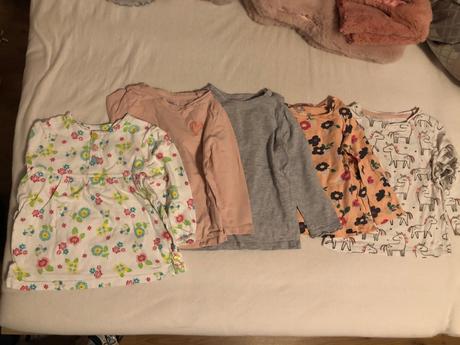 Balíček 86 - tričká, body, legíny, mikiny, pyžamká, 86–98