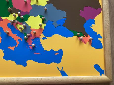 Montessori mapa - skladačka - európa, 