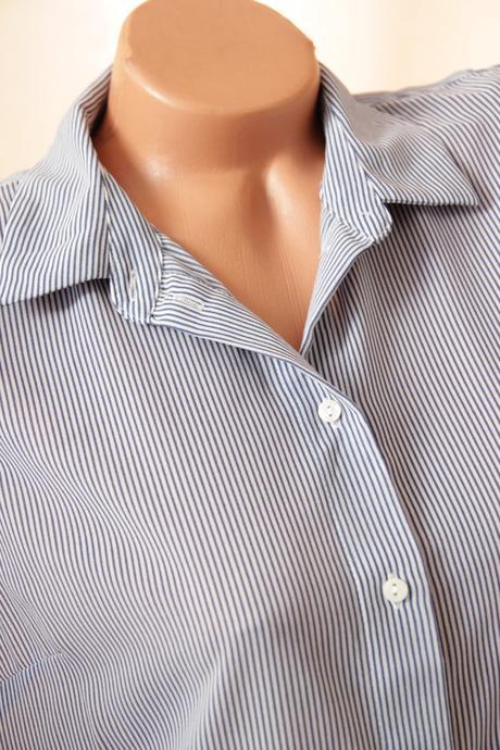 Modro biely pásikavý top, h&m, h&m,l