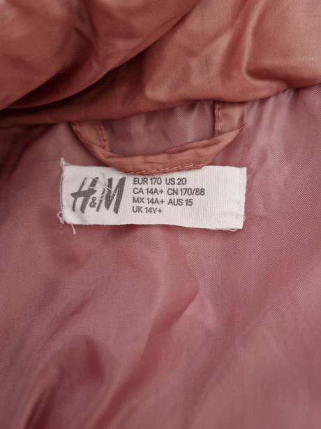 Bunda hm prechodná staroruzova, h&m,170