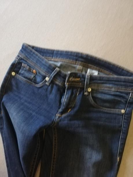 Bedrové denim rifle, denim,36