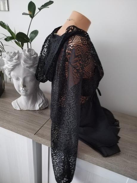 Čipkované mikina, kardigan s kapucou,