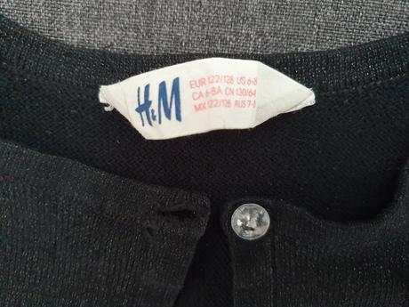 Čierne bolerko, h&m,122