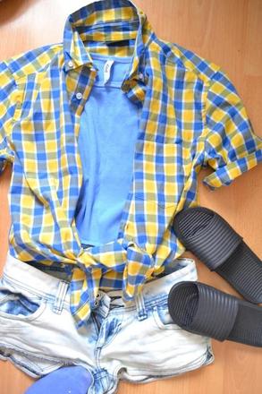 Unisex farebná košeľa cca s/m, m