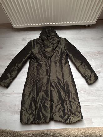 Metalický bundokabát s gombíkami, 40