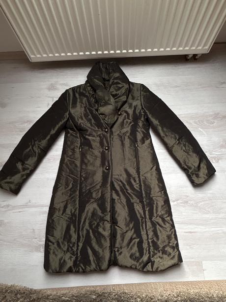 Metalický bundokabát s gombíkami, 40