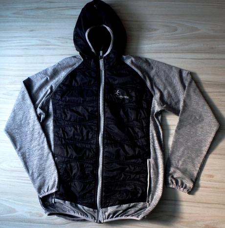 Mikina na zips zn. klimatex, v. l, čierna/šedá, l