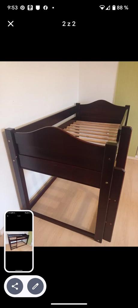 Posteľ poschodová (drevená) 80x160, šírka (cm): 80,dĺžka (cm): 160