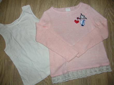 Svetrík + tielko, c&a,122