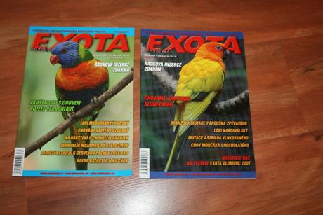 Chovatelská časopis exota , papagaje,