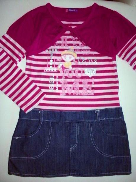 Balík 10 kusov oblečenia pre 7-10 roč. slečnu, 122–134