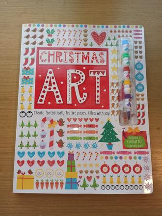 Christmas art malovanka s pastelkami, 