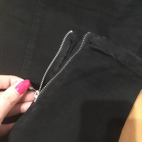 Čierne nohavice so zipsami, f&f,m