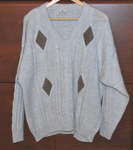 Pánsky teplučký vlnený pulóver, 54