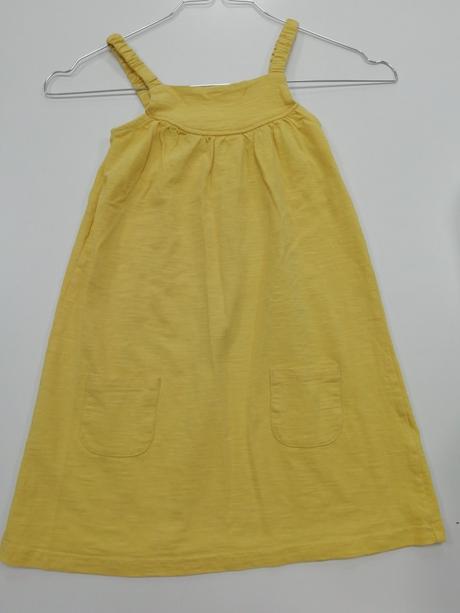 Žlté bavlnené šaty tunika, 110