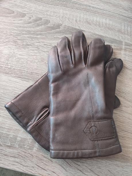 Kožené zateplené rukavice, l
