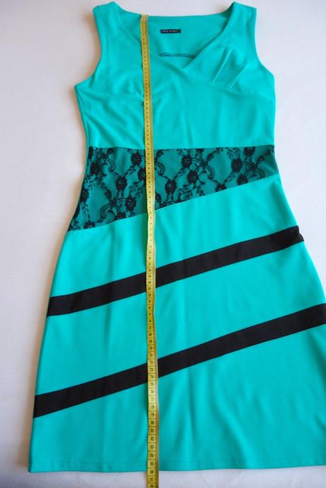 Dámske tyrkysové šaty, veľkosť s, s