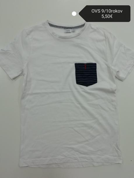 Biele tričko s vreckom, ovs,140