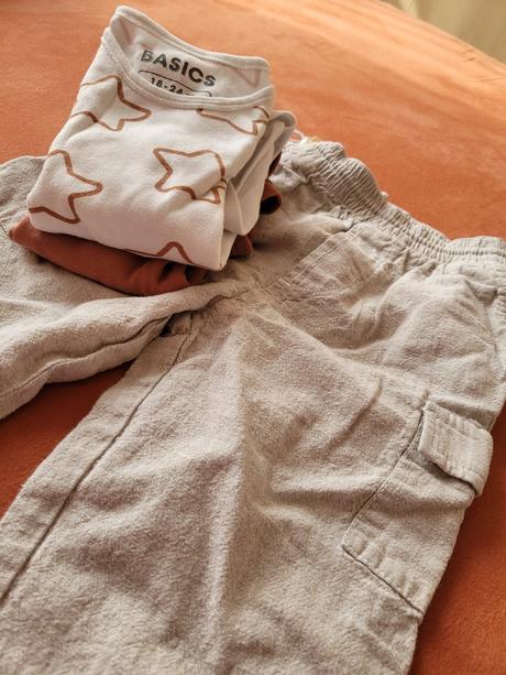 Set ľanové nohavice + 2x body, mexx,92