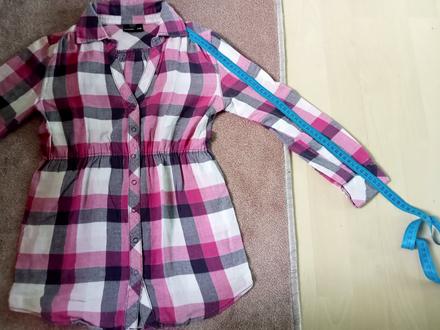 Károvaná predľžená blúzka - košeľa, crashone,140