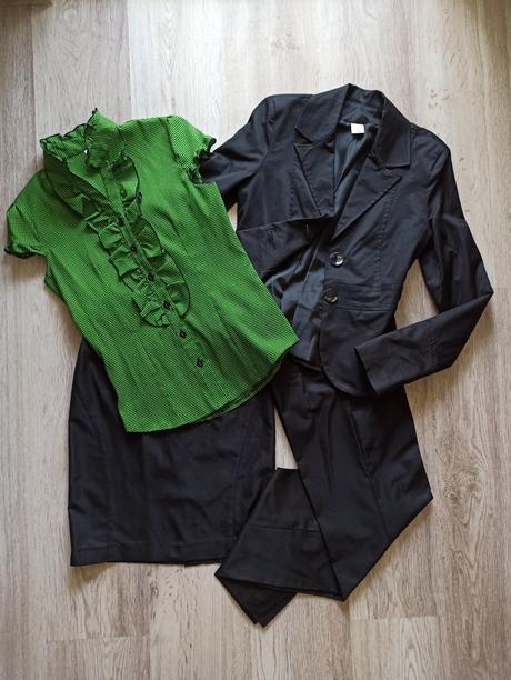 Krasny komplet - sako,nohavice,sukna,bluzka, xs