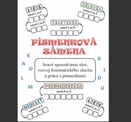 Pismenkova zamena a hra s pismenkami,