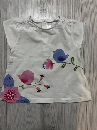 Moderné tričko s vtáčikmi, mayoral,80