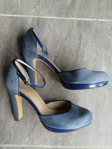 Modré baťa sandále retro, koža, v40, vd 26 cm, baťa,40