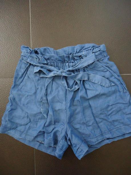 Letné modal riflové šortky s vysokým pásom opaskom, promod,s