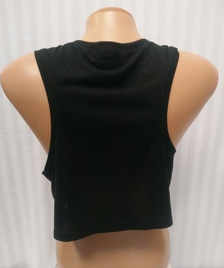 Dámsky čierny crop top s motívmi, atmosphere, l, atmosphere,l