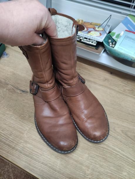 Kožené teplé čižmy, 42