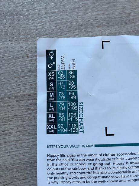 Pás hippsy - ohrievač drieku, m