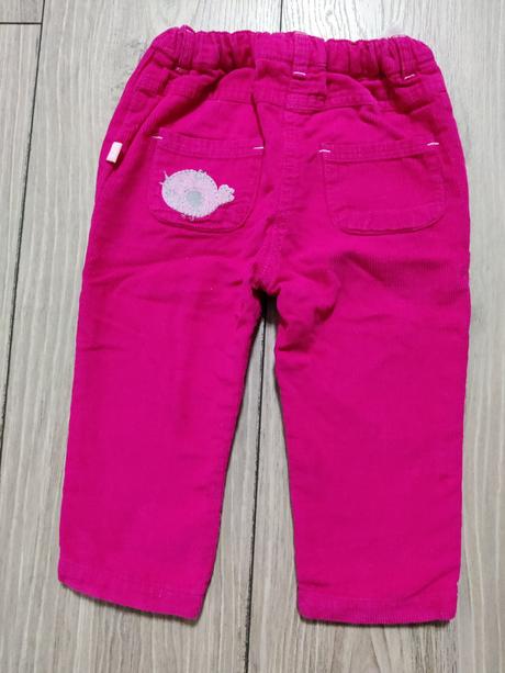 Zateplené menčestrové nohavice, ergee,80