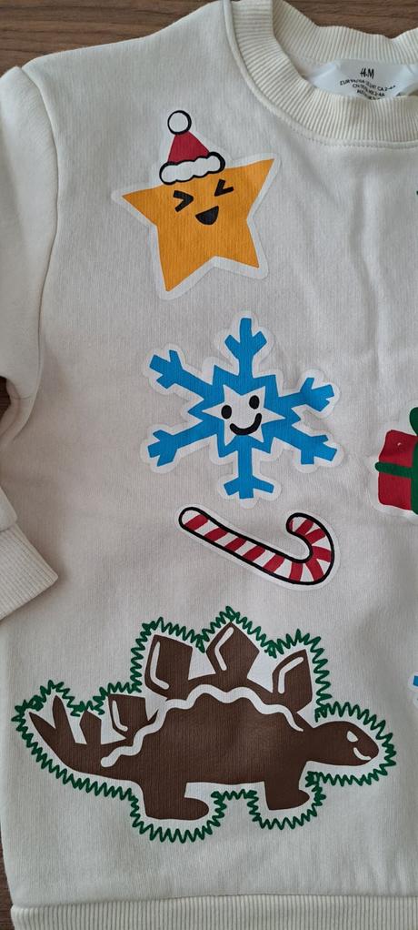 Mikina h&m (vianočná), veľ. 98-104, h&m,98