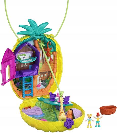 Kompaktná kabelka mattel polly pocket ananás gkj64,