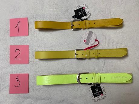 Kožené žlté opasky zn. magenta, 