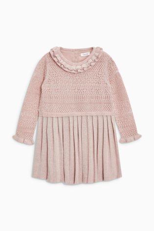 Púdrové pletené šaty next, next,104 / 110