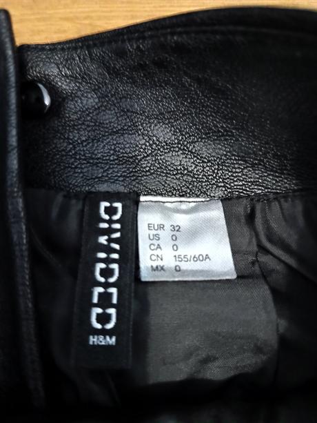 Čierna koženková sukňa, h&m,32