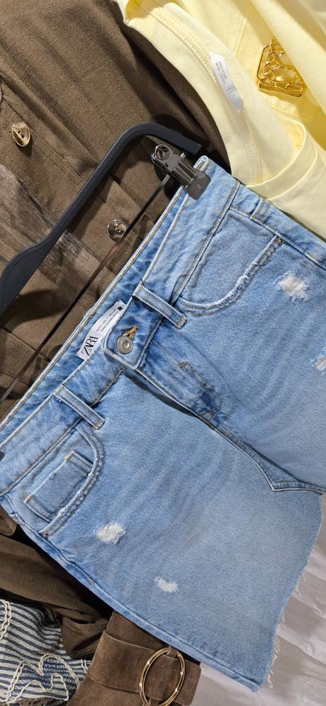 Riflová sukňa zara, zara,s