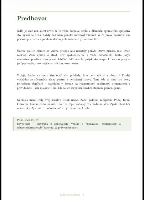E-book stravovanie podľa 5 elementov, 