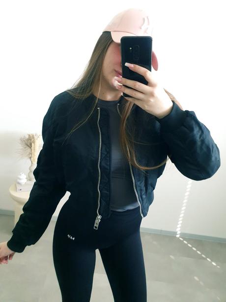 Zara crop čierny bomber s, zara,s