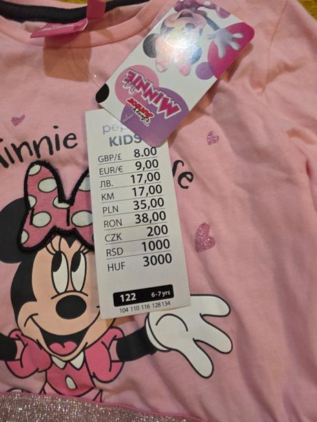 Ružové minnie šaty 122, 122