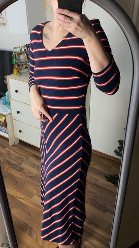 Lindex modro-červené šaty, lindex,xs